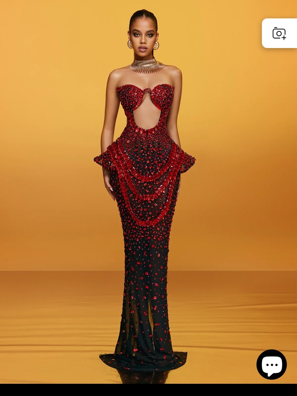Mew Mews Arygon Strapless Cutout Crystal
Maxi Dress In Wine